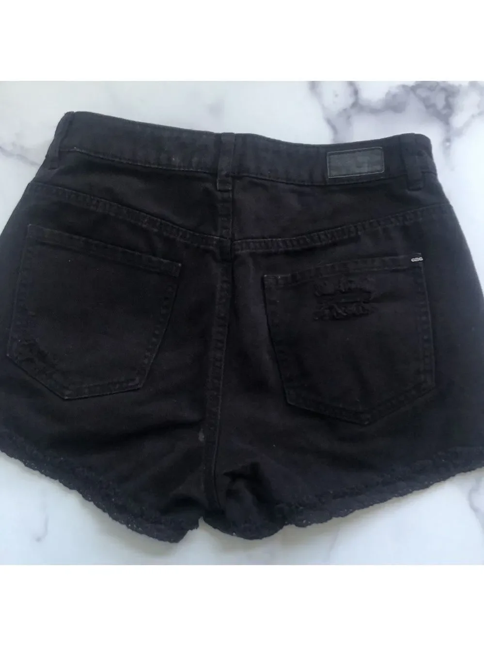 Garage Festival Style Black Denim Shorts Size 5